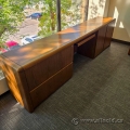Straight Desk Credenza w/ 2 Doors & 2 Drawers Storage